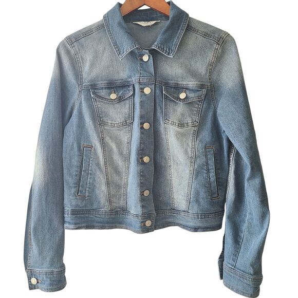 Ci Sono Denim Cropped Light Wash Denim Jean Jacket Size Medium - Picture 1 of 7